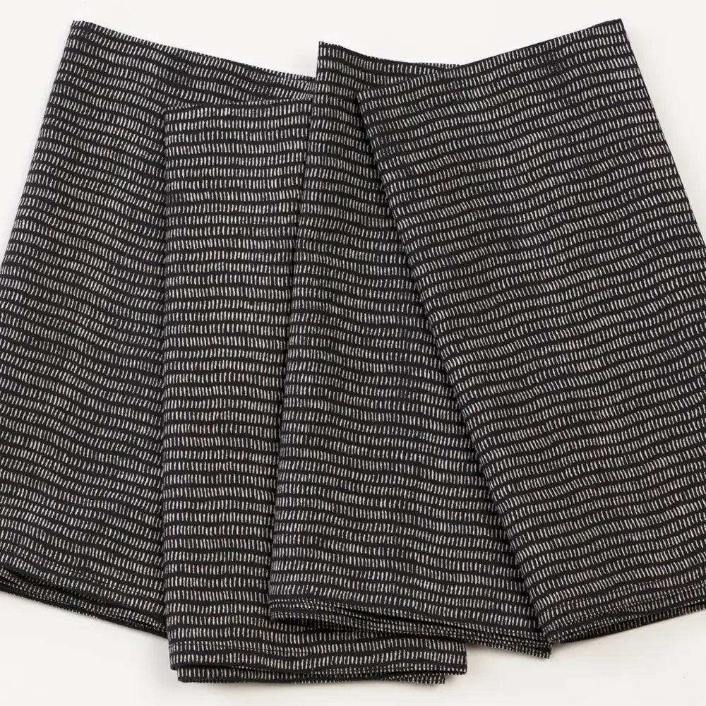 GrayMarket Design Alice Stripes Midnight Block Printed Napkins - Earth & Willow - GrayMarket Design - Earth & Willow