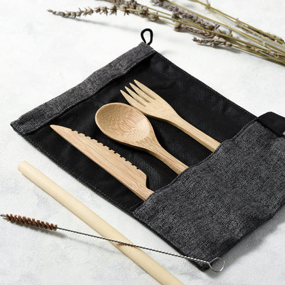 Jungle Culture Bamboo Reusable Eco - friendly Cutlery Set - Earth & Willow - Jungle Culture - Earth & Willow