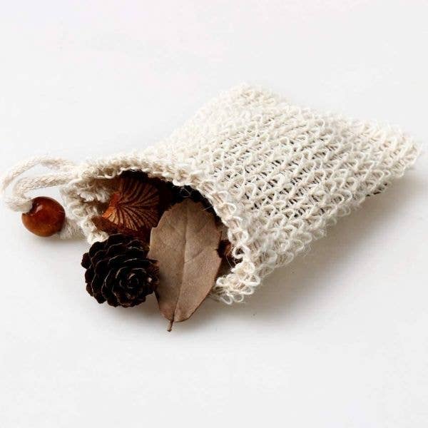 Soap Bag - Sisal | Natural Fibre Mesh Soap Pouch Sack - Earth & Willow - Jungle Culture - Earth & Willow
